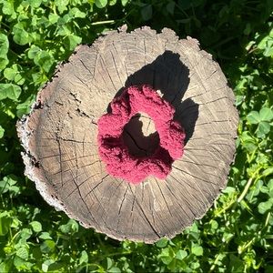 Red handmade crocheted Scrunchies